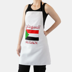 Sudanesische Flagge ا ل س و د ن arabisch & englisc Schürze