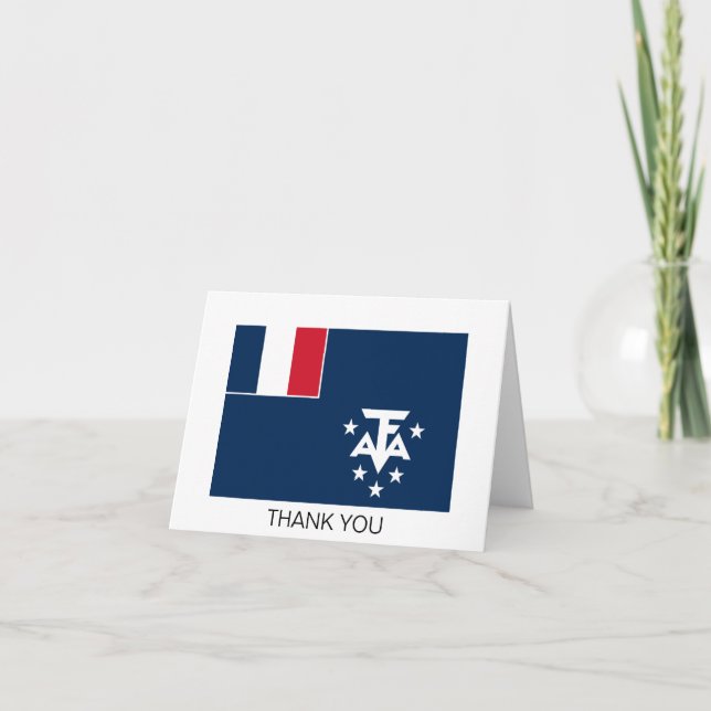 Südantarktische Landschaften in Frankreich Dankeskarte (Vorderseite)