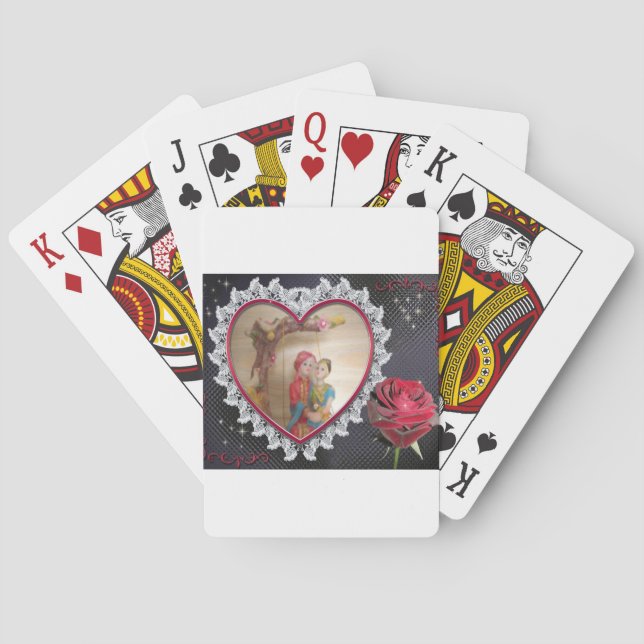 Südasiatischer Hochzeitscouch für Herz-Swing Art Spielkarten (Rückseite)