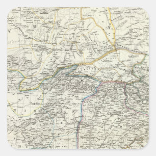 Südasien Quadratischer Aufkleber
