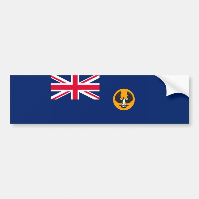 Südaustralische Flagge (australischer Staat) (SA) Autoaufkleber (Vorne)