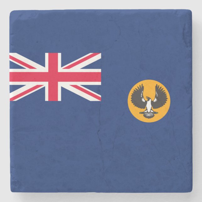 Südaustralische Flagge (australischer Staat) (SA) Steinuntersetzer (Vorderseite)