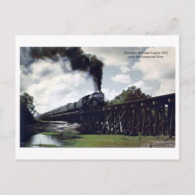 Südbahnbrücke über den Suwannee Postkarte (Vorderseite)