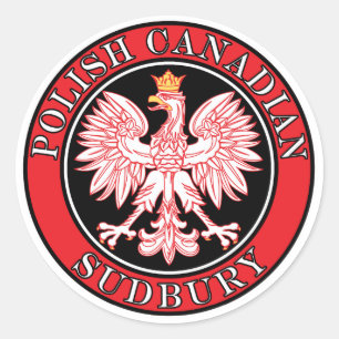 Sudbury Polnischer Adler Runder Aufkleber