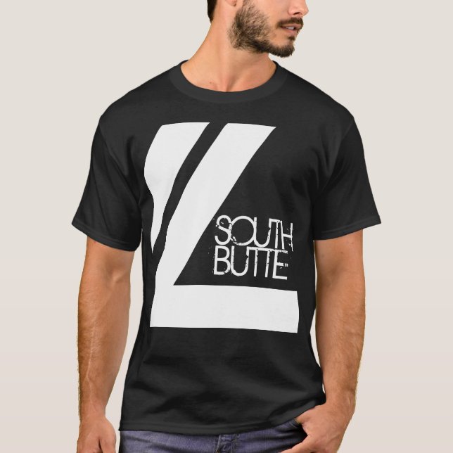 Südbutte-doppelte Linie dunkle T T-Shirt (Vorderseite)