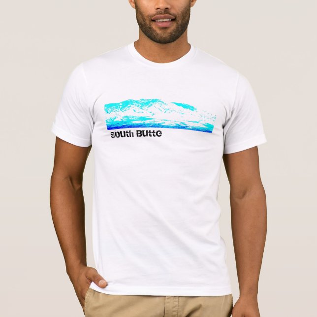 Südbutte-weißer Berg T T-Shirt (Vorderseite)