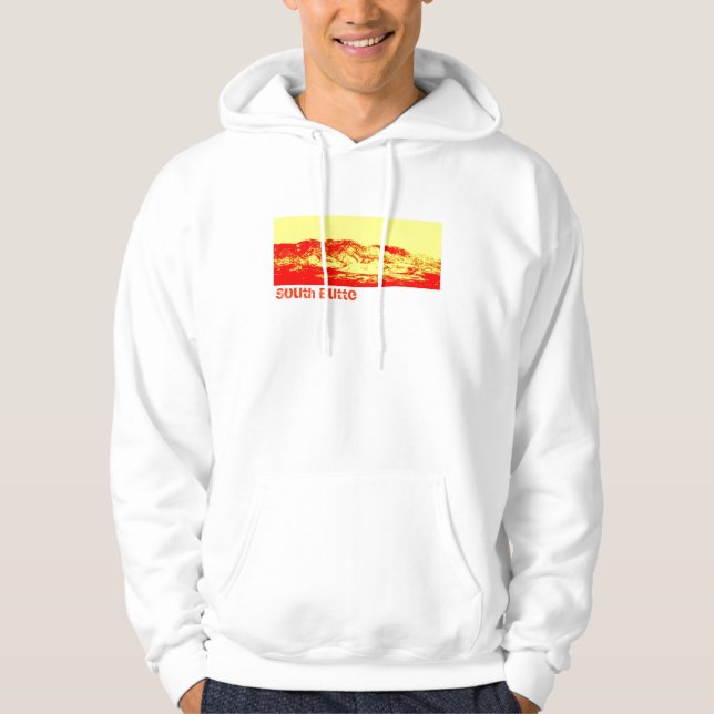 Südbutte-weißer GebirgsHoodie Hoodie (Vorderseite)