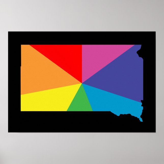 Süddakota-Farbbruch Poster (Vorne)