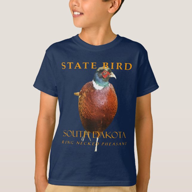 Süddakota-Gebiet Bird der Ring-Necked Pheasa T-Shirt (Vorderseite)