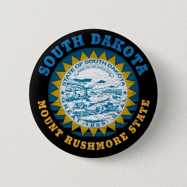 SÜDDAKOTA MOUNT RUSHMORE STAAT FLAG BUTTON (Vorderseite)