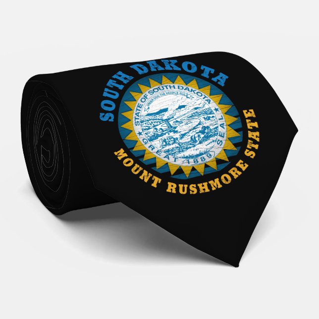 SÜDDAKOTA MOUNT RUSHMORE STAAT FLAG KRAWATTE (Gerollt)