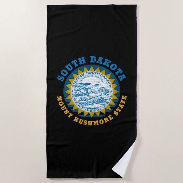 SÜDDAKOTA MOUNT RUSHMORE STAAT FLAG STRANDTUCH (Vorderseite)
