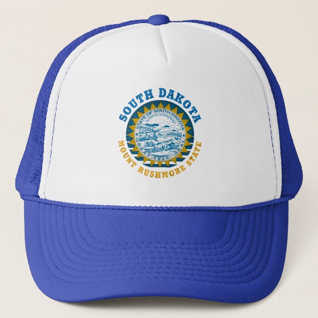 SÜDDAKOTA MOUNT RUSHMORE STAAT FLAG TRUCKER HAT TRUCKERKAPPE (Vorderseite)
