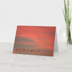 SÜDDAKOTA Red Sky Notizkarte Karte