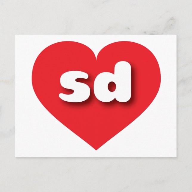 Süddakota - Rotherz - I Liebe sd Postkarte (Vorderseite)