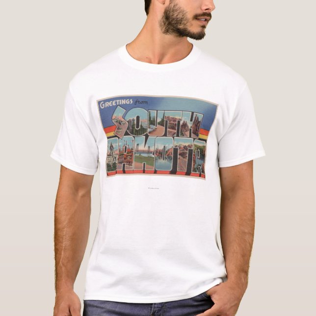 SüdDakotaLarge Buchstabe ScenesSouth Dakota T-Shirt (Vorderseite)