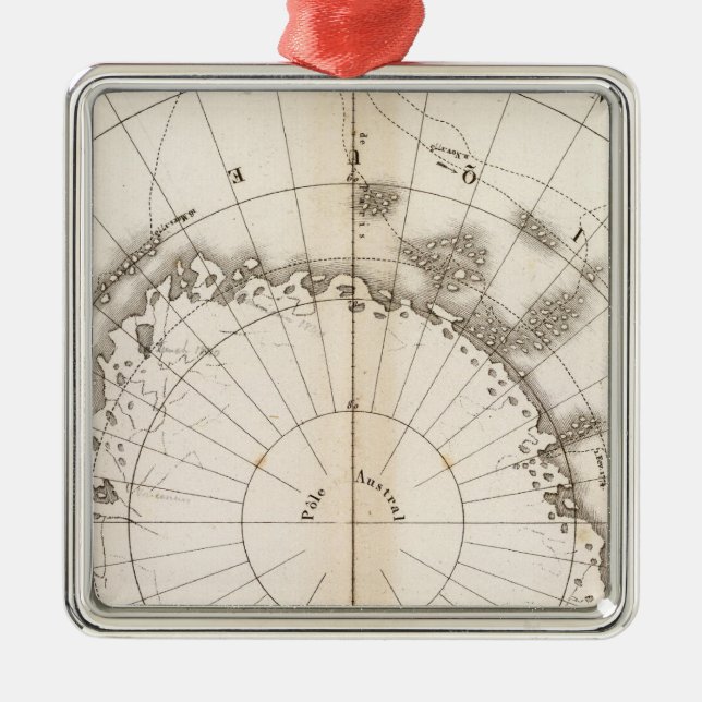Südeiskarte Silbernes Ornament (Vorne)