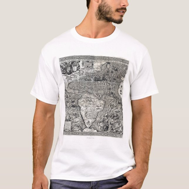 Süden und Teil von Nordamerika - panoramisch T-Shirt (Vorderseite)