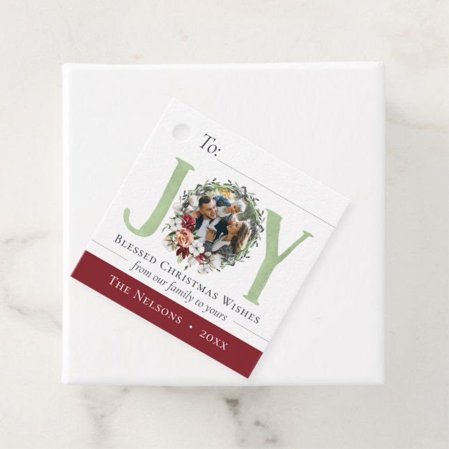 Südflorale Weihnachtsfreuden zu / von Foto Geschen Geschenkanhänger (Beispiel)
