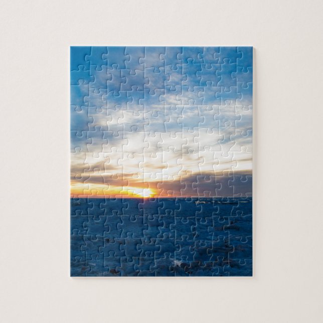 Südhafen-Leuchtturm gefrorener Michigansee (Vertikal)