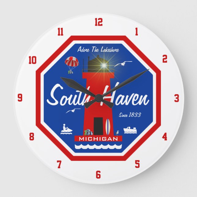 Südhafen-Leuchtturm Große Wanduhr (Vorderseite)