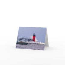 Südhafen-Leuchtturm Mchigan Foto-Anmerkungs-Karte