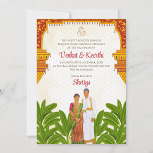 Südindische Hochzeitseinladung Tamilische Hochzeit Einladung