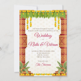 Südindische Hochzeitseinladungen & indische Einlad Einladung