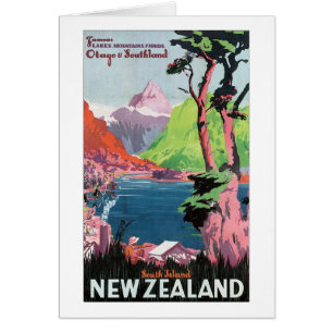 Südinsel Neuseeland Reiseplakat