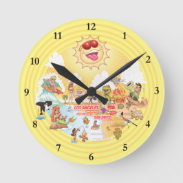Südkalifornien Akryluhr Runde Wanduhr