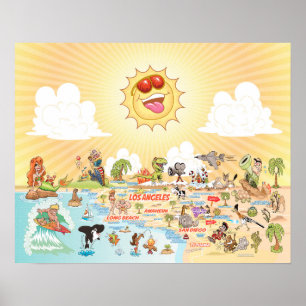 Südkalifornien Beach Paradise Poster