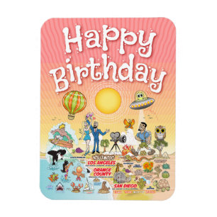 Südkalifornien Birthday Magnet