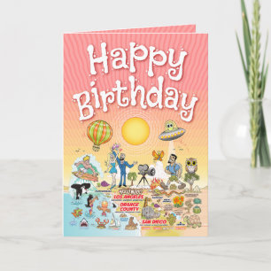 Südkalifornien Geburtstag Karte
