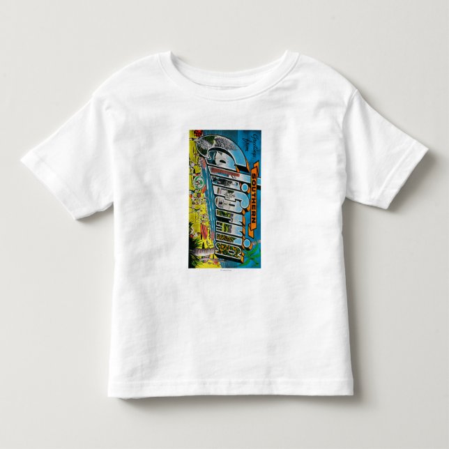 Südkalifornien - große Buchstabe-Szenen Kleinkind T-shirt (Vorderseite)