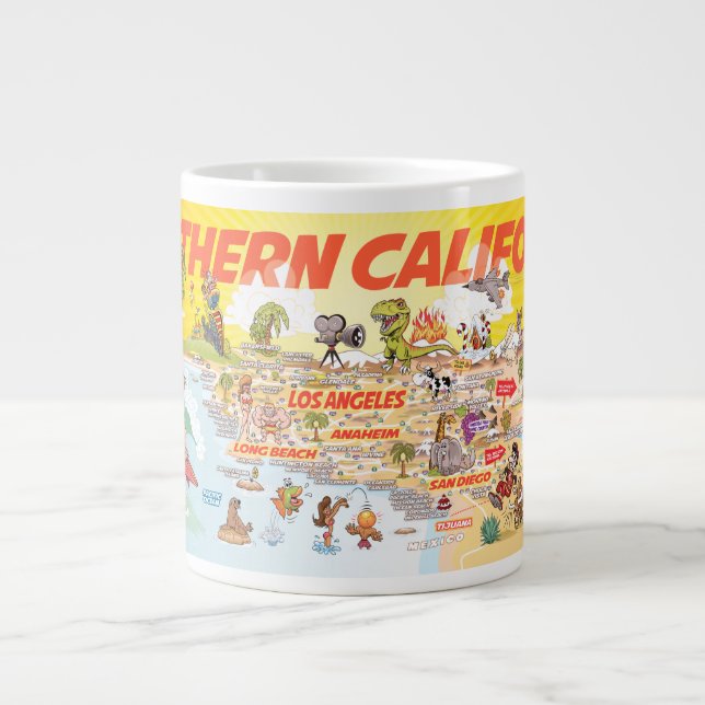 Südkalifornien Souvenir-Tasse Jumbo-Tasse (Vorderseite)