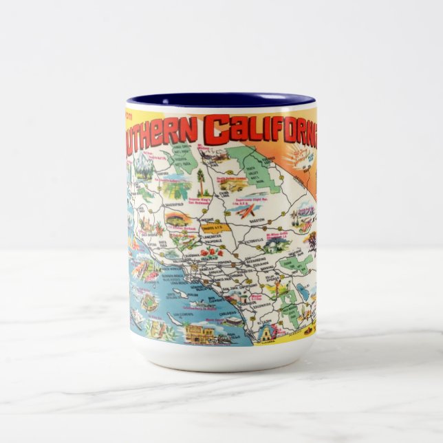 Südkalifornische Karte Tasse (Mittel)