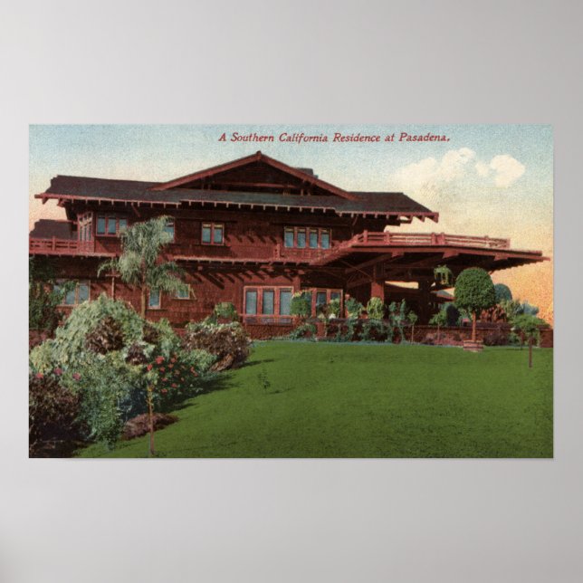 Südkalifornische Residenz Poster (Vorne)