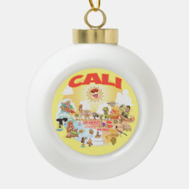 Südkalifornischer Cartoon Keramik Kugel-Ornament