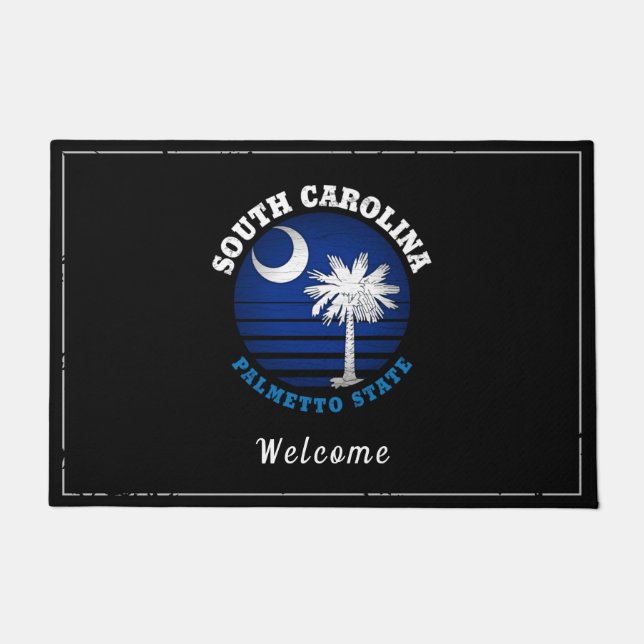 SÜDKAROLINA PALMETTO STAAT FLAG FUßMATTE (Vorderseite)