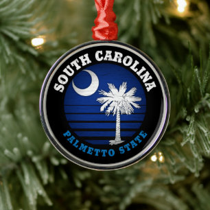 SÜDKAROLINA PALMETTO STAAT FLAG ORNAMENT AUS METALL