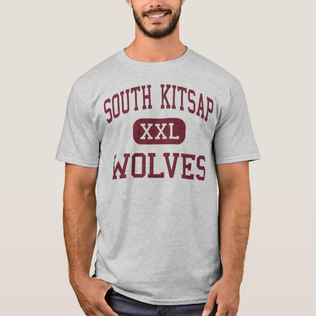 SüdKitsap - Wölfe - hoch - Hafen-Obstgarten T-Shirt (Vorderseite)