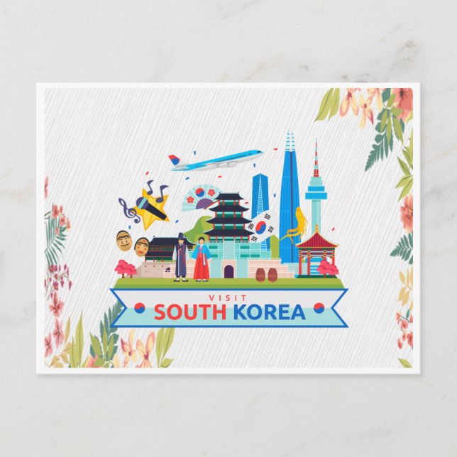 Südkorea besuchen postkarte (Vorderseite)