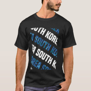 Südkorea Camouflage Pattern Blue Camouflage T-Shirt