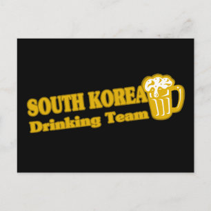 Südkorea Drink Team Postkarte