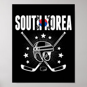 Südkorea Eishockeyfans Jersey Koreanische Flagge P Poster