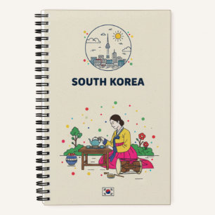 Südkorea-Erbe & Hanbok-Tea-Zeremonie-Foto Notizbuch
