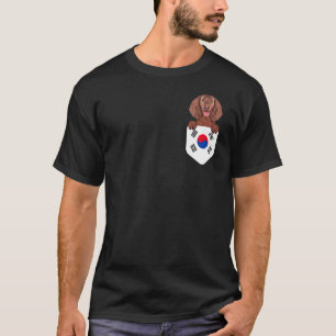 Südkorea Flagge amerikanischer Spanier Hund in Poc T-Shirt