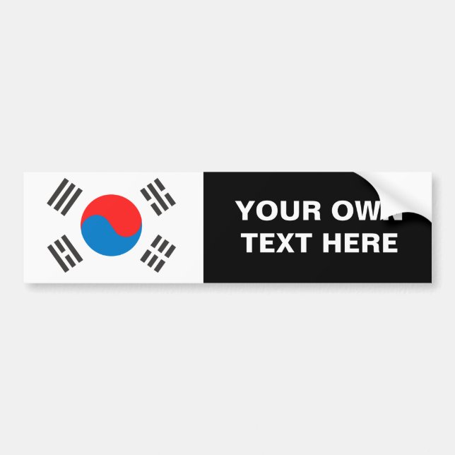 Südkorea-Flagge Autoaufkleber (Vorne)