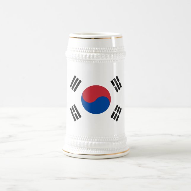 Südkorea-Flagge Bierglas (Mittel)
