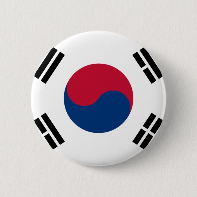 Südkorea-Flagge Button (Vorderseite)